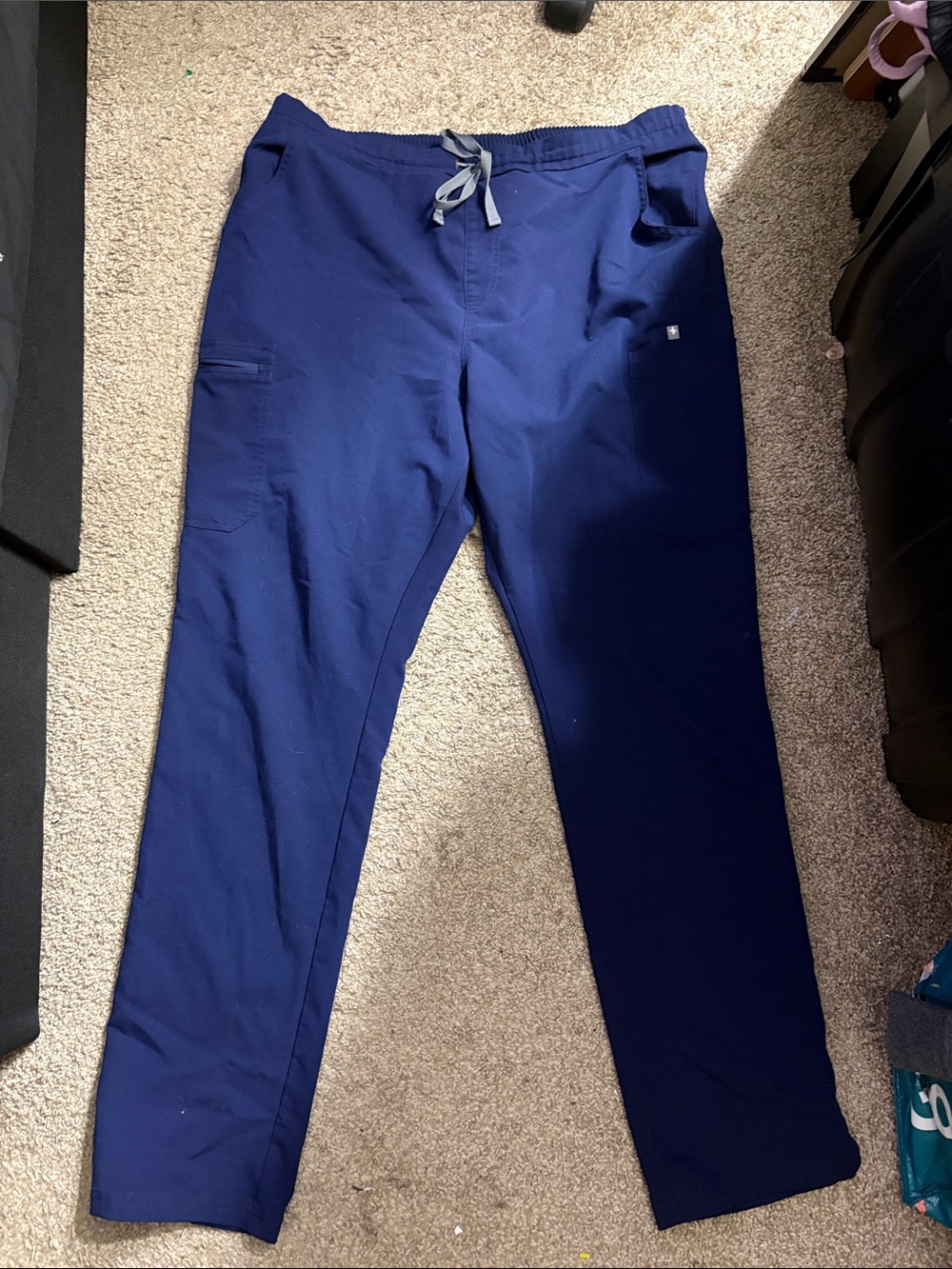 Figs Navy Blue Scrub Pants Size XL/T